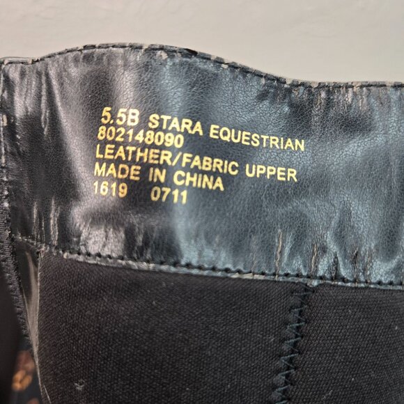 Ralph Lauren Equestrian Boots 5.5 Black Knee High Tall Western Riding Low Heel - Picture 14 of 14